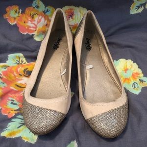 Charolette Russe Gold and Nude flats